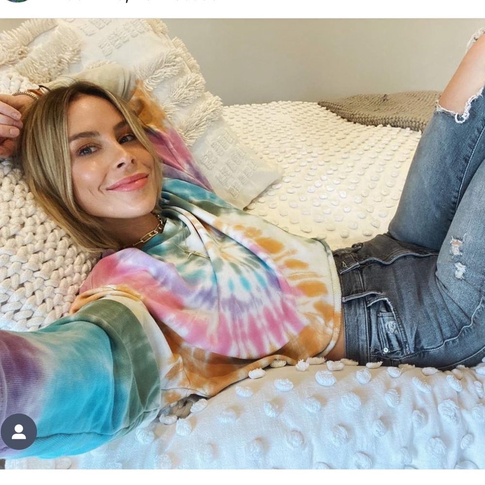 Daydreamer rainbow tie dye crop sweatshirt